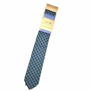 Joe’s Jeans collection tie and pocket square blue